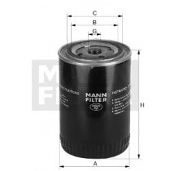 MANN фильтр масляный MITSUBISHI Diesel 86-; HYUNDAI H100 2.5D 94-